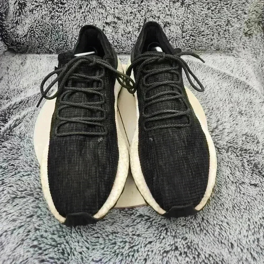 Adidas Pureboost Core Black Dark Solid Grey Sneakers Shoes Men Size 13 CP9326 - Picture 3 of 9